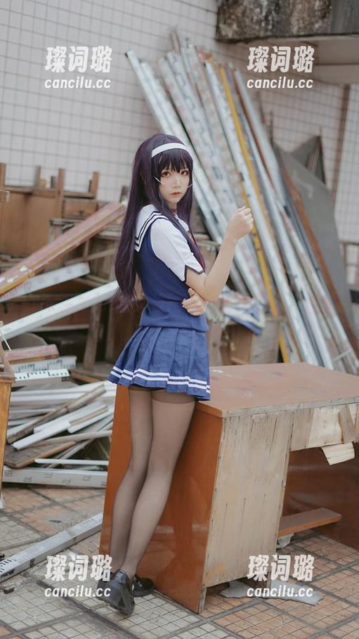 五更百鬼 五更百鬼把JK女仆的cos演绎到位,值得一看又一看
