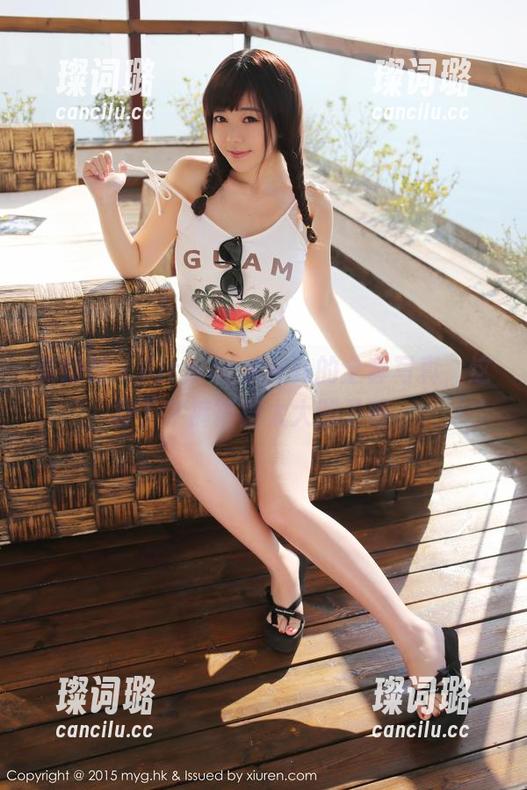 美媛馆-Flower朱可儿 美媛馆 - Flower朱可儿的全套写真,这身丁字裤简直太大胆了吧。